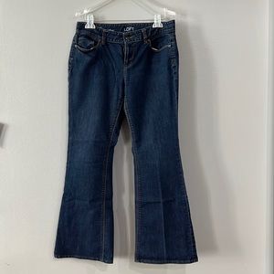 Ann Taylor Loft, size 8 curvy flare jeans